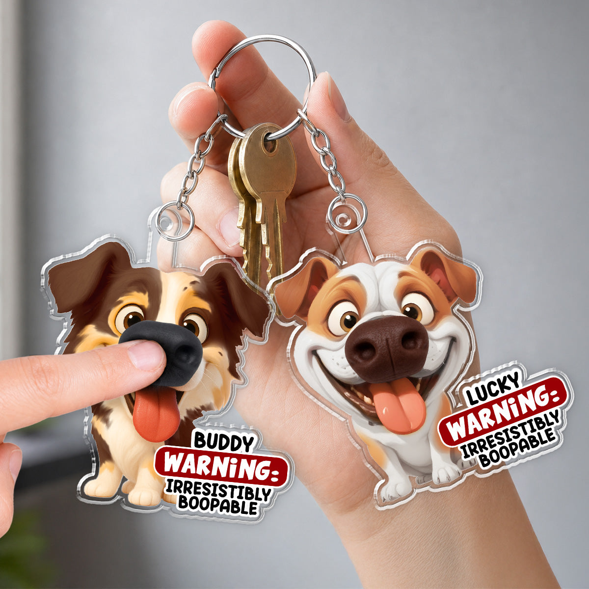 Squeeze My Snoot - Personalized Nose Squishy Keychain