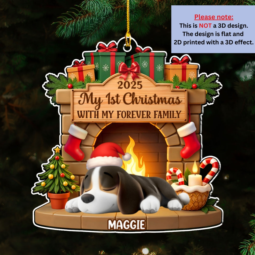 Custom Christmas Decor Home Birthday Gifts For Dog Lovers • My Forever Home - Personalized Acrylic Ornament