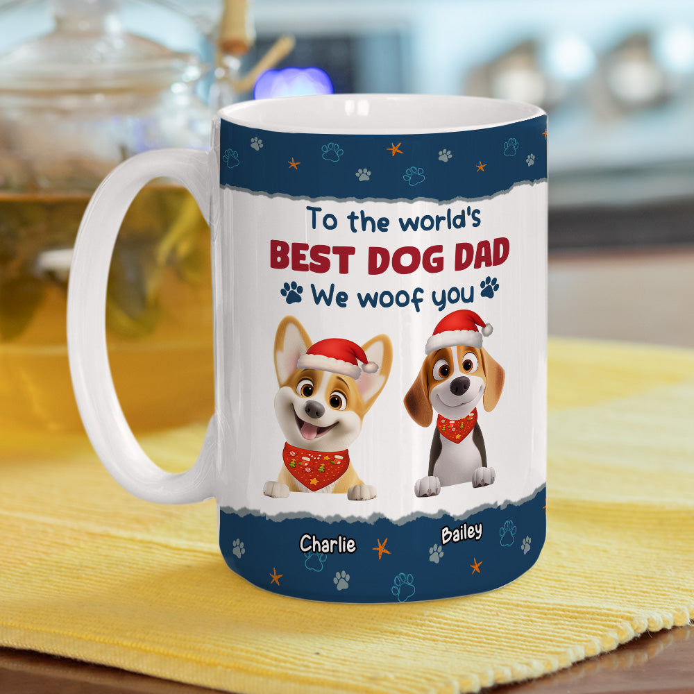 Custom Christmas Birthday Gifts For Dog Lovers • We Mean We Woof You - Personalized Coffee Mug
