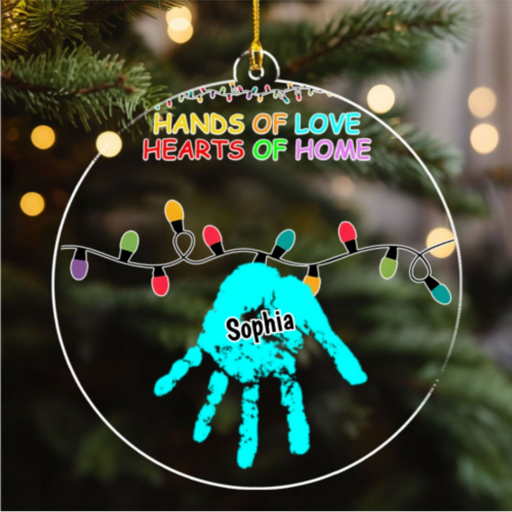 Hands Of Love - Personalized Acrylic Ornament