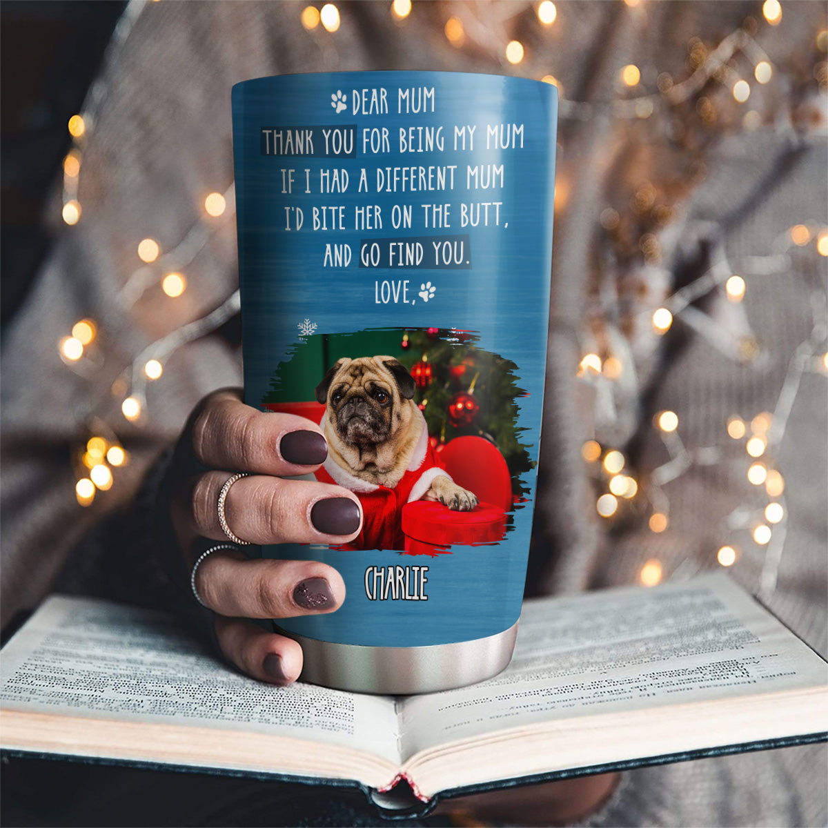 Custom Christmas Birthday Gifts For Pet Lovers • Go Find You Dog Dad Mom Photo - Personalized Tumbler