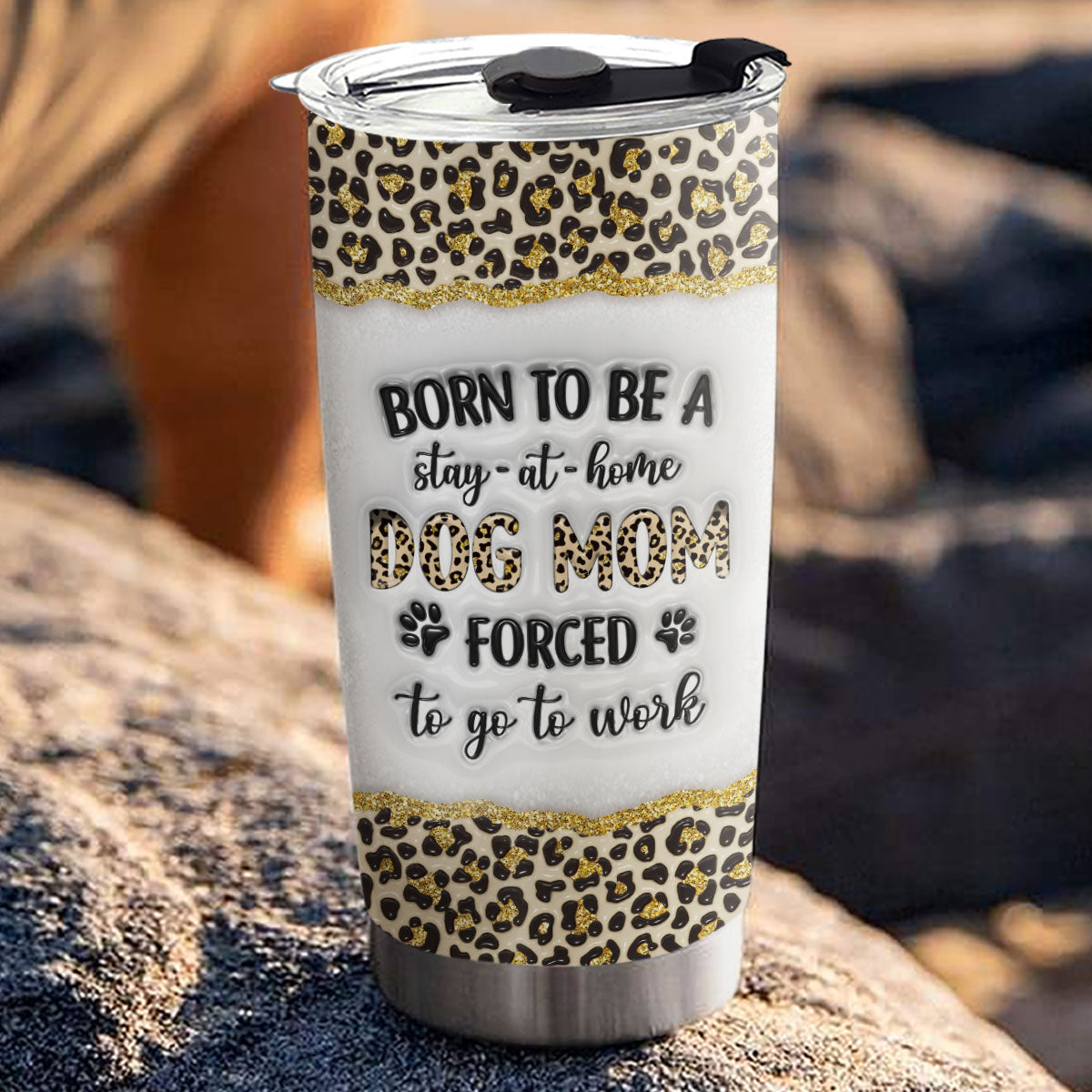 Custom Christmas Birthday Gifts For Dog Mom, Dog Lovers • Golden Mom - Personalized 3D Inflated Effect Tumbler