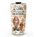 Custom Christmas Birthday Gifts For Dog Mom, Dog Lovers • Pumskin Dog Autumn - Personalized Tumbler