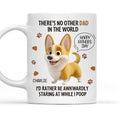 Custom Father's day Birthday Gifts For Dog Dad, Dog Lovers • The Poop Stare - Personalized Coffee Mug