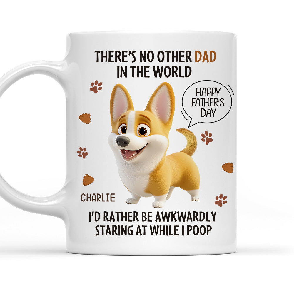 Custom Father's day Birthday Gifts For Dog Dad, Dog Lovers • The Poop Stare - Personalized Coffee Mug