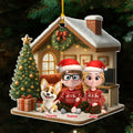 Custom Christmas Decor Home Birthday Gifts For Dog Lovers • Under One Roof - Personalized 3D Effect Acrylic Ornament