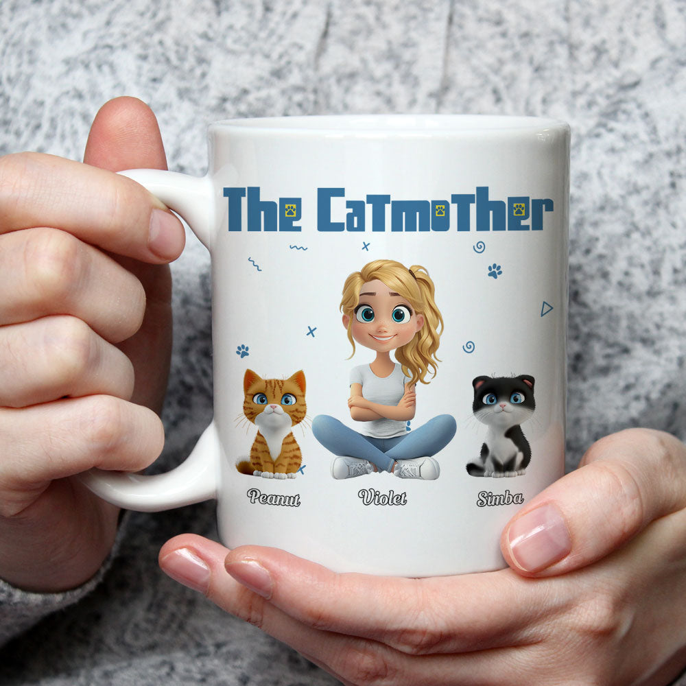 Custom Christmas Birthday Gifts For Cat Mom, Cat Lovers • I Am The Catmother - Personalized Coffee Mug