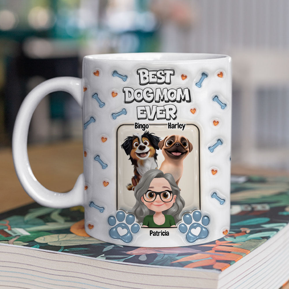 Custom Mother's day Birthday Gifts For Dog Mom, Dog Lovers • Forget Mother Day - Personalized 3D Inflated Effect Mug