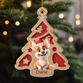 Custom Christmas Decor Home Birthday Gifts For Dog Mom, Dog Lovers • Cute Dog Christmas Tree - Personalized Acrylic Ornament