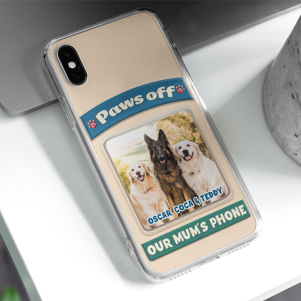 Paws Off This Phone Photo - Personalized 3D Inflated Effect Phone Case