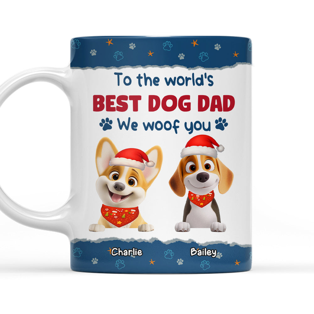 Custom Christmas Birthday Gifts For Dog Lovers • We Mean We Woof You - Personalized Coffee Mug