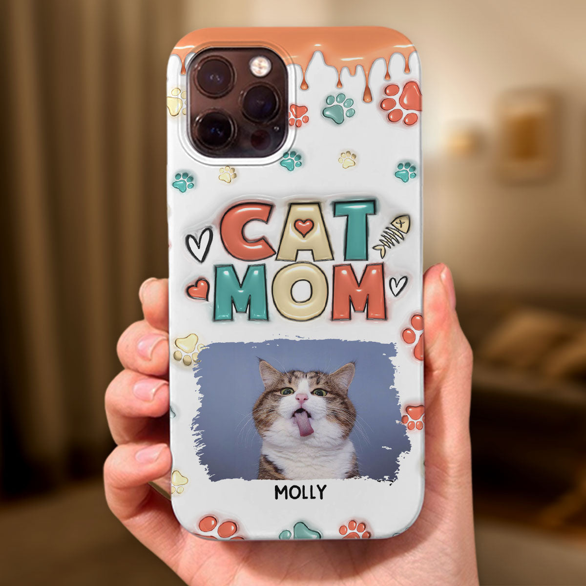 My Lovely Cat Photo - Personalized 3D Inflated Effect Phone Case