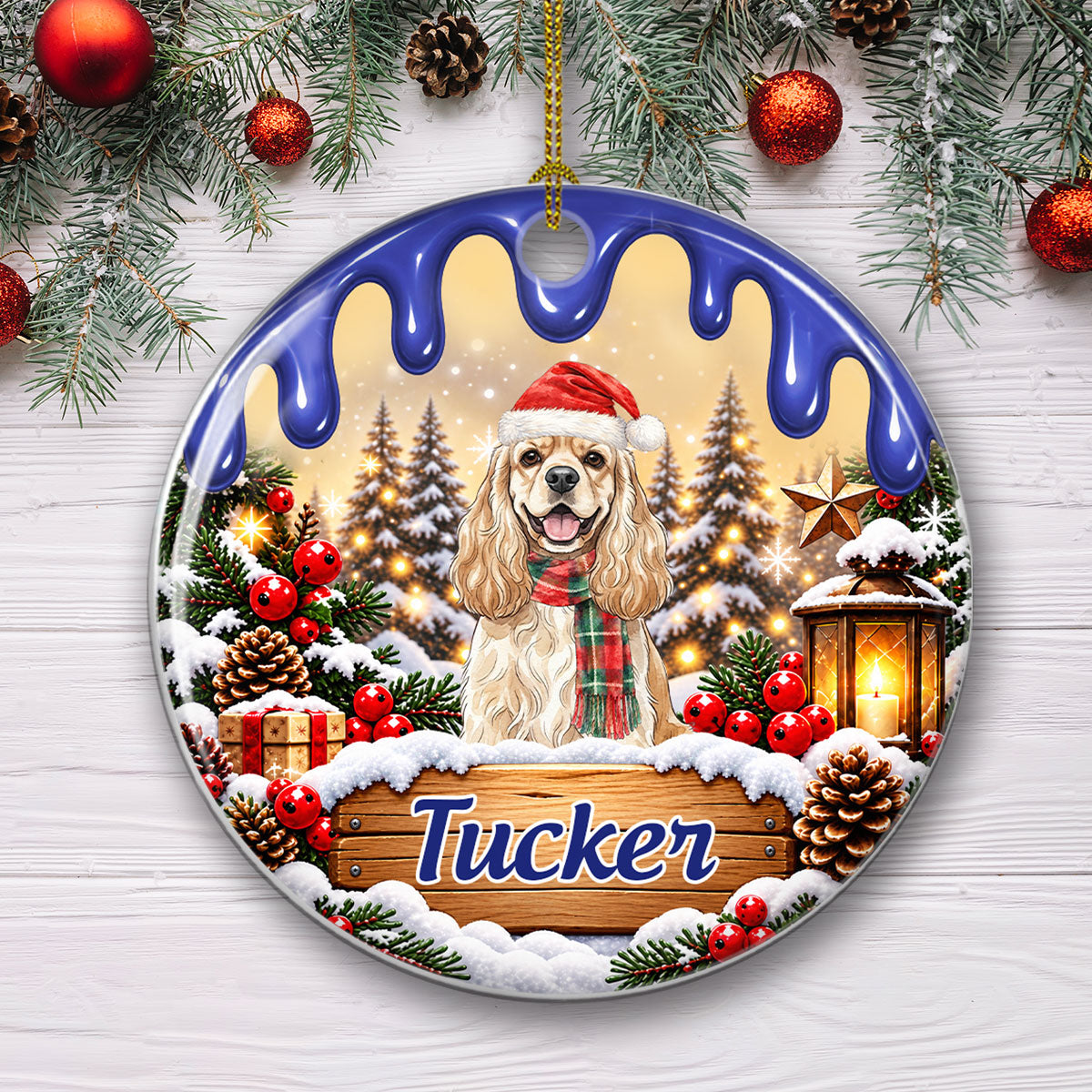 Custom Christmas Decor Home Birthday Gifts For Dog Lovers • My Merry Paws - Personalized Ceramic Ornament