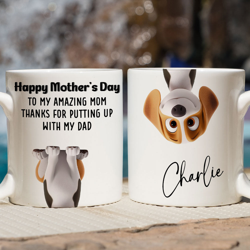 Custom Mother's day Birthday Gifts For Dog Mom, Dog Lovers • Putting Up - Personalized Coffee Mug