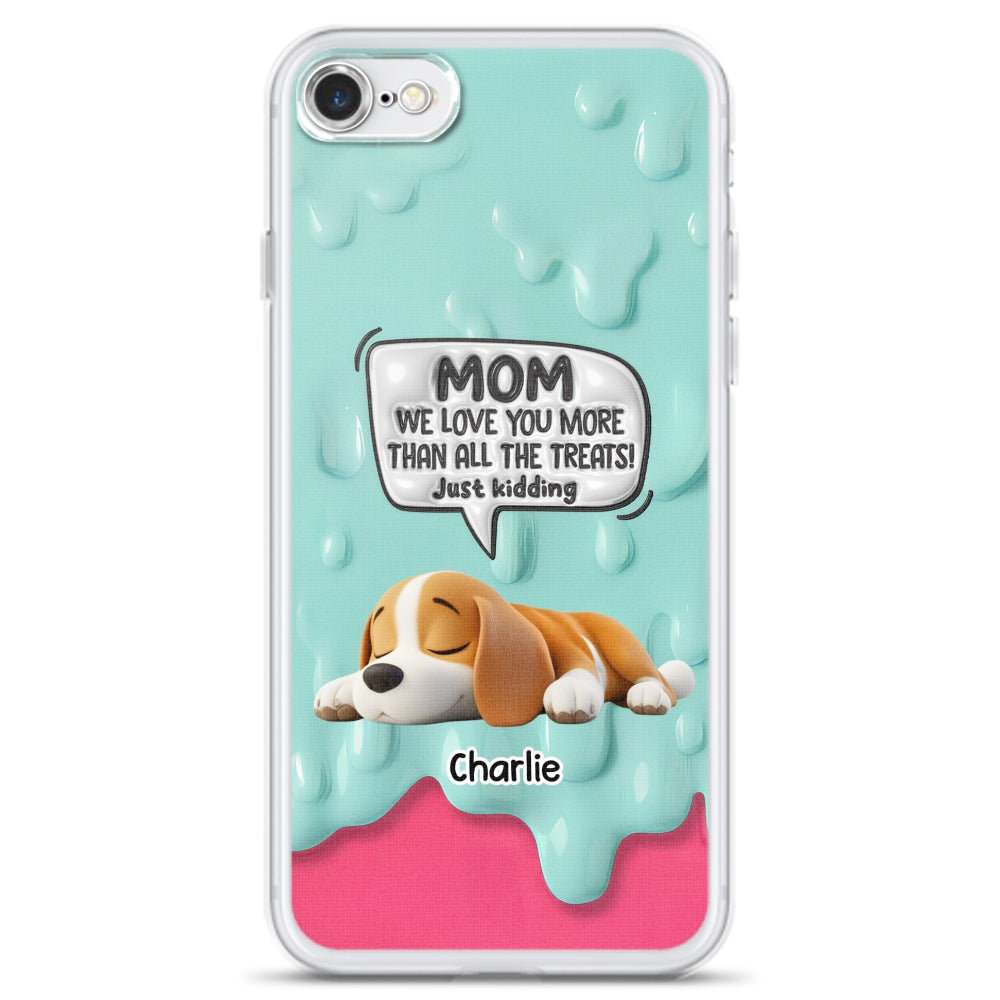 Ice Cream Lovely Dogs - Personalized 3D Inflated Effect Phone Case