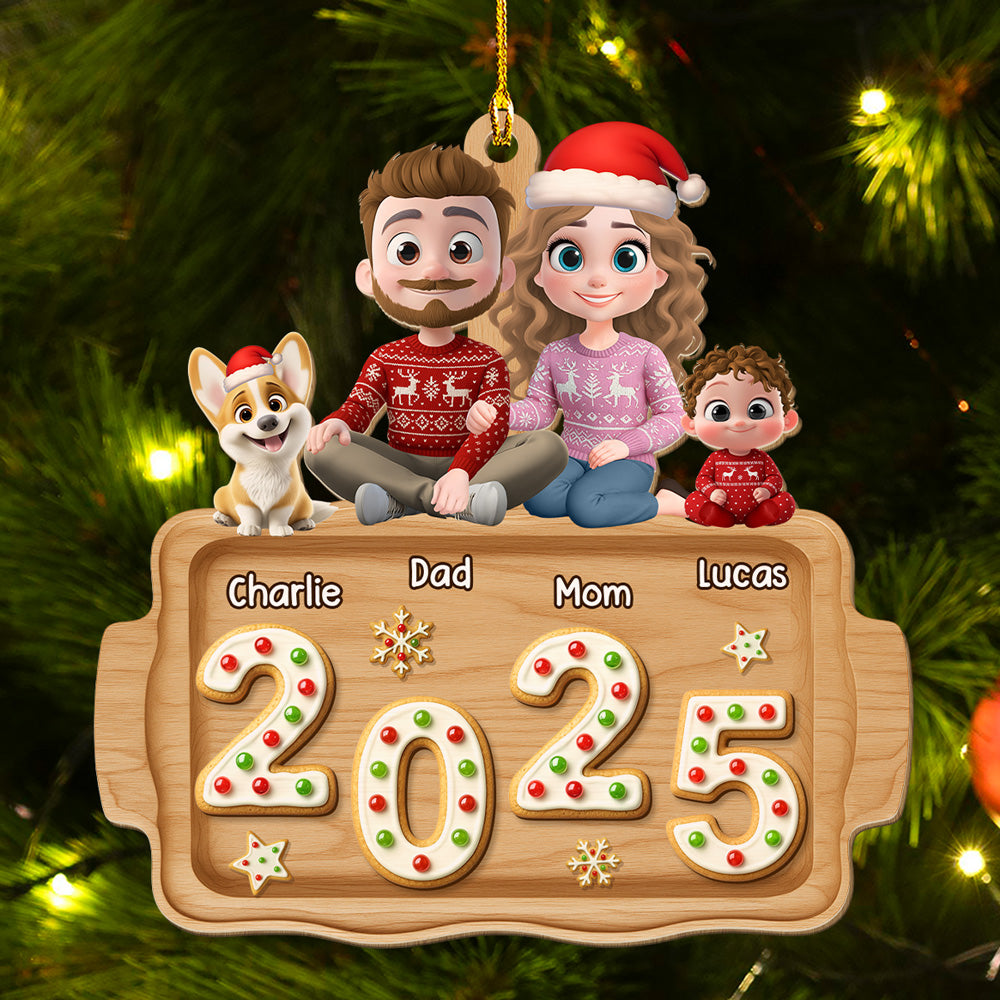 Custom Christmas Decor Home Birthday Gifts For Cat Lovers • Family Cookies Dreams - Personalized 3D Effect Wood Ornament