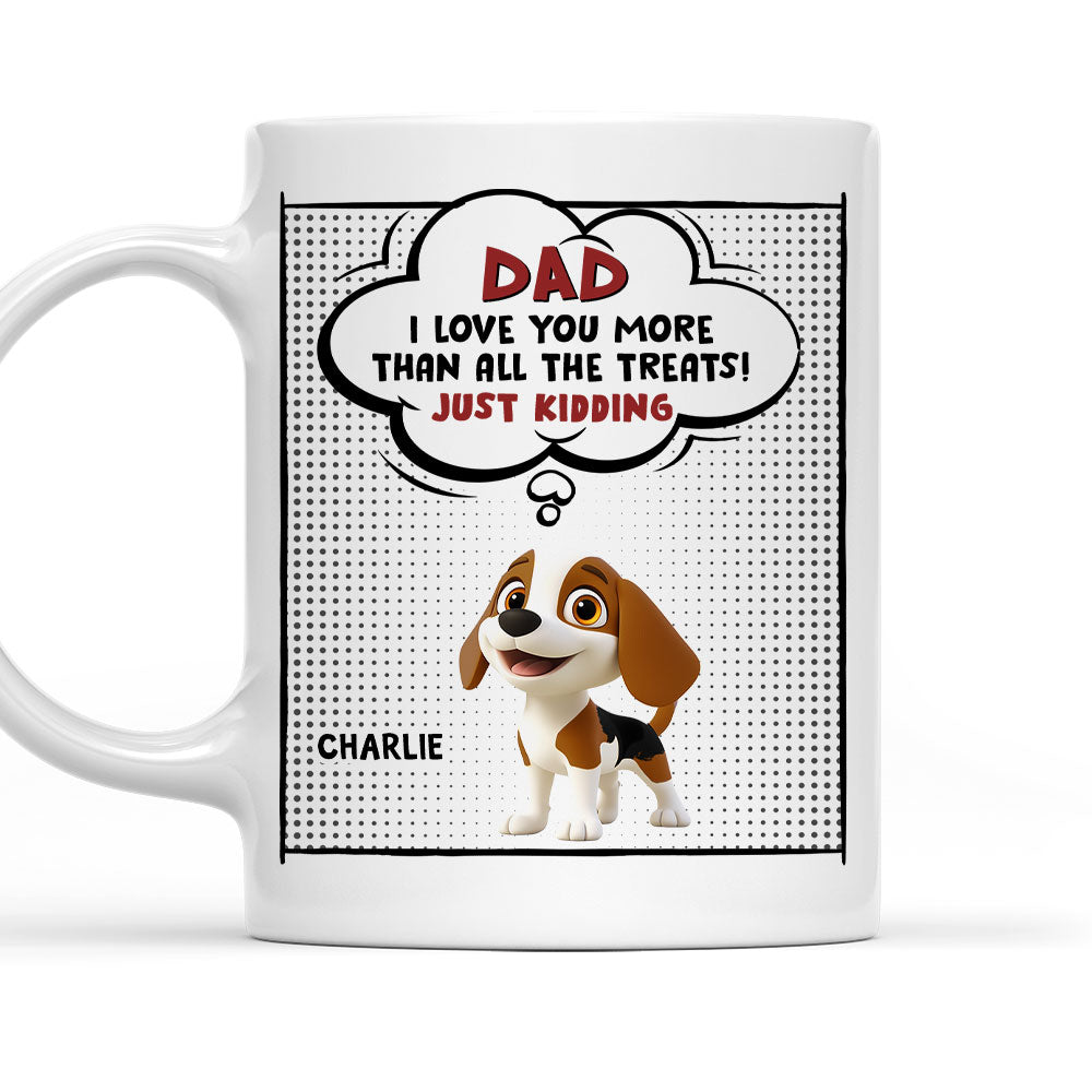 Custom Mother's Father's day Birthday Gifts For Dog Lovers • All The Treats - Personalized Coffee Mug