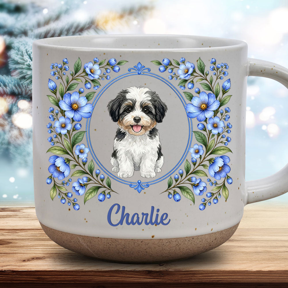 Paws In Bloom - Personalized Pottery Mug