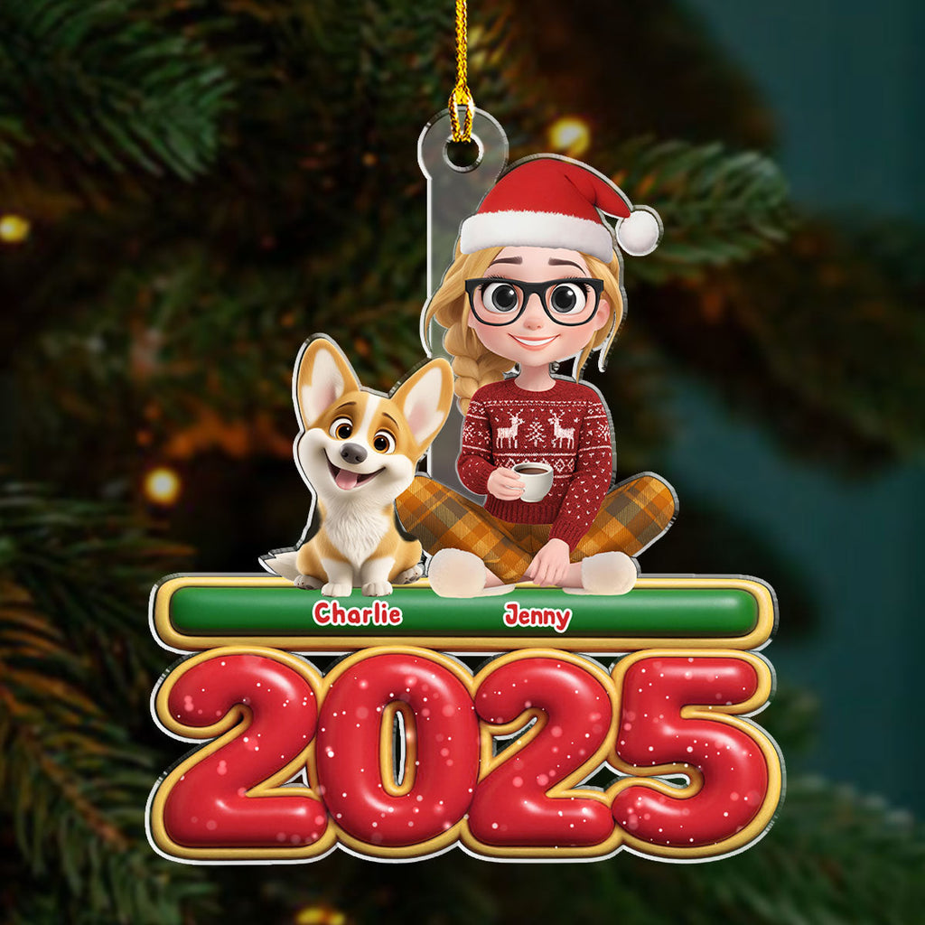 Custom Christmas Decor Home Birthday Gifts For Dog Lovers • Me And My Dog - Personalized Acrylic Ornament