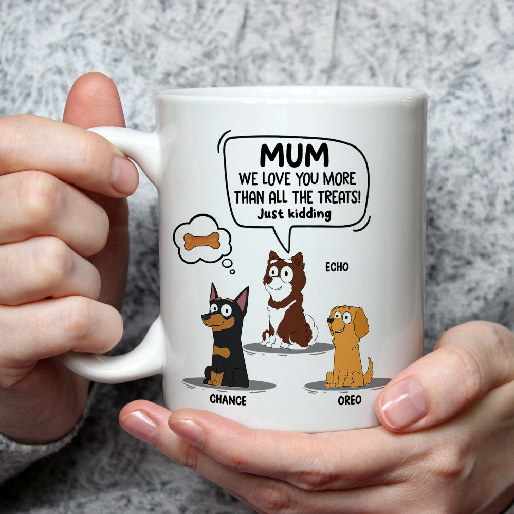 Custom Christmas Birthday Gifts For Dog Dad, Dog Lovers • Just Kidding - Personalized Coffee Mug