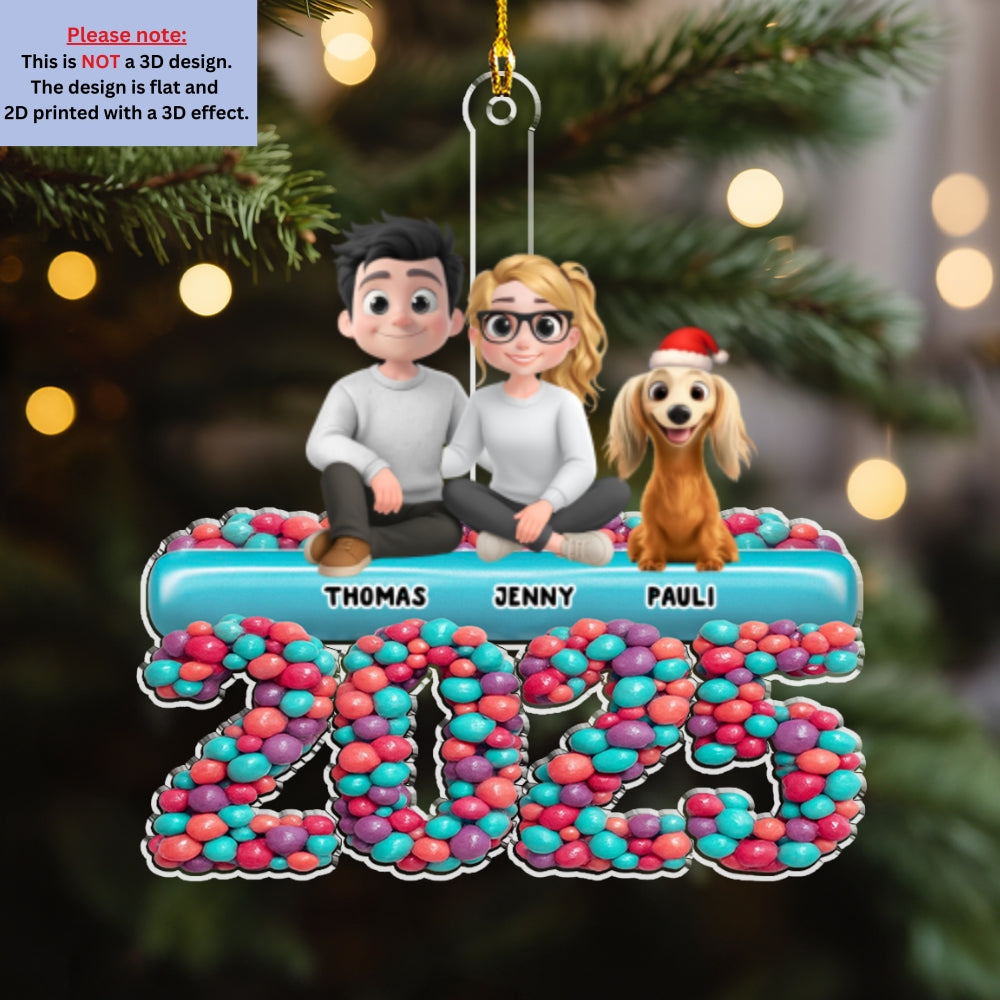 Custom Christmas Decor Home Birthday Gifts For Dog Lovers • Family Christmas Eve - Personalized Acrylic Ornament