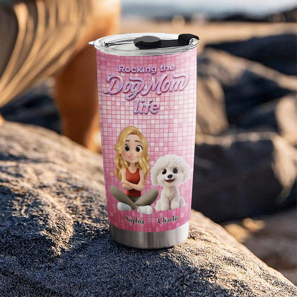 Custom Christmas Birthday Gifts For Dog Mom, Dog Lovers • Under The Disco Light - Personalized 3D Effect Tumbler