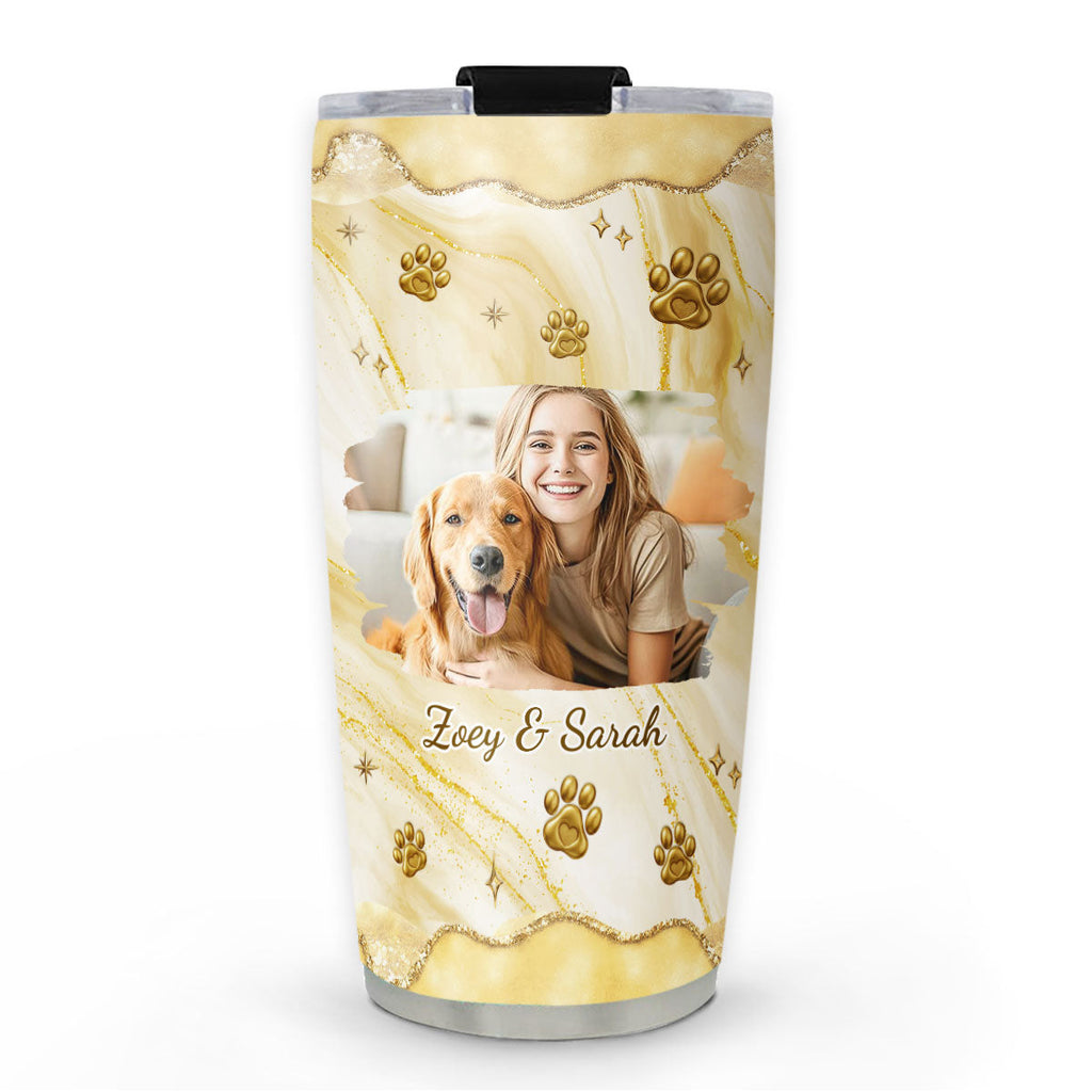 Custom Photo Christmas Birthday Gifts For Dog Mom, Dog Lovers • Dog Mom Corner Photo - Personalized 3D Effect Tumbler