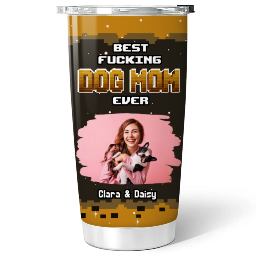 Custom Photo Christmas Birthday Gifts For Dog Dad, Dog Lovers • Game Time With Dad Photo - Personalized Tumbler