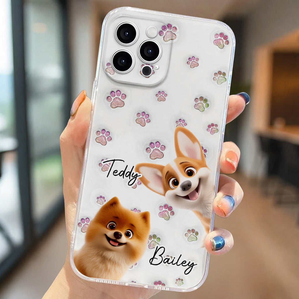 Baby Adorable Dogs - Personalized 3D Inflated Effect Phone Case