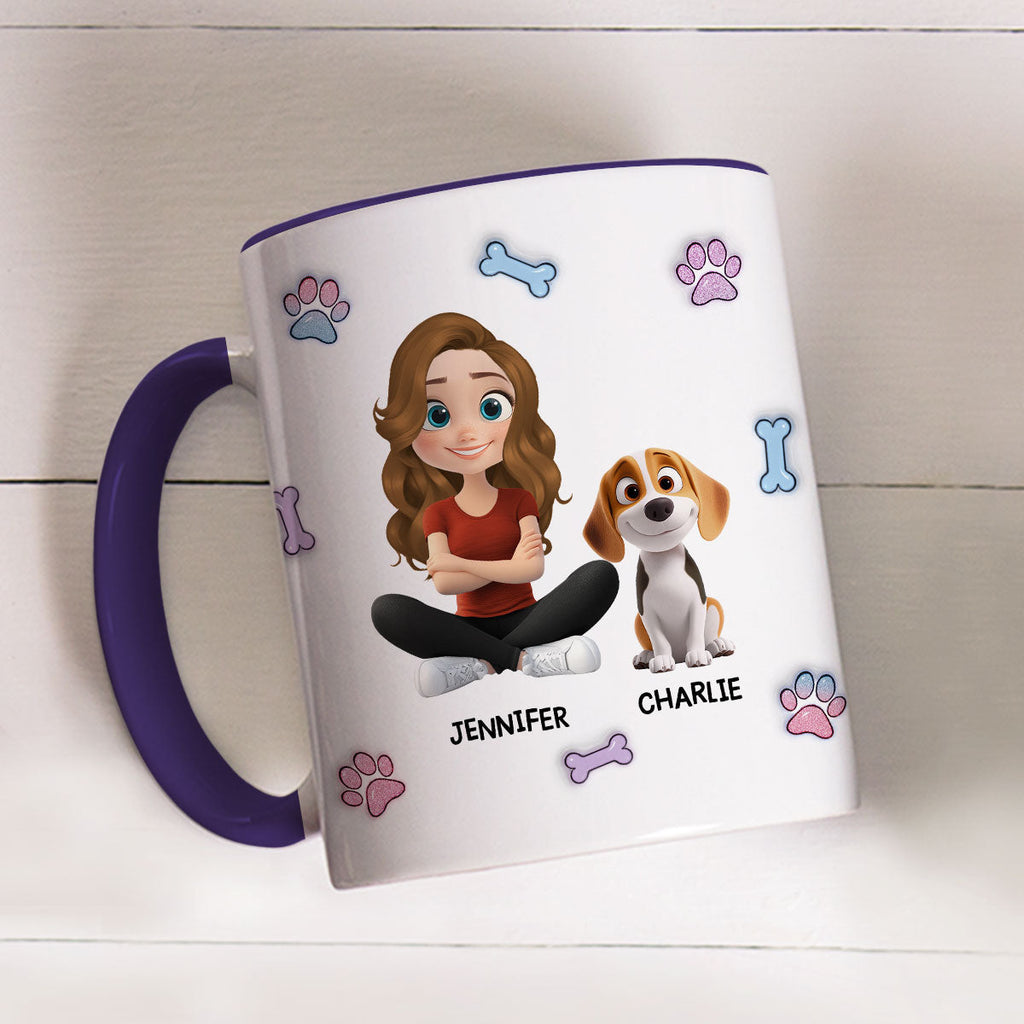 Custom Mother's day Birthday Gifts For Dog Mom, Dog Lovers • Best Dog Mom - Personalized 3D Inflated Effect Accent Mug