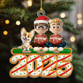 Custom Christmas Decor Home Birthday Gifts For Dog Lovers • Couple And Dog Tree Cake - Personalized Acrylic Ornament