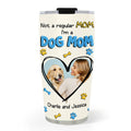 Custom Photo Christmas Birthday Gifts For Dog Lovers • Not A Regular Mom Photo - Personalized 3D Inflated Effect Tumbler