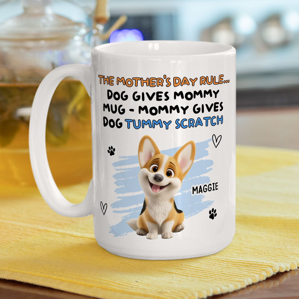 Custom Mother's day Birthday Gifts For Dog Mom, Dog Lovers • This Is My New Rule - Personalized Coffee Mug