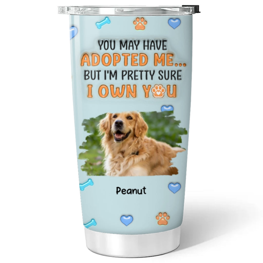 Custom Mother's day Birthday Gifts For Pet Mom, Pet Lovers • Adopted Me Photo - Personalized 3D Inflated Effect Tumbler