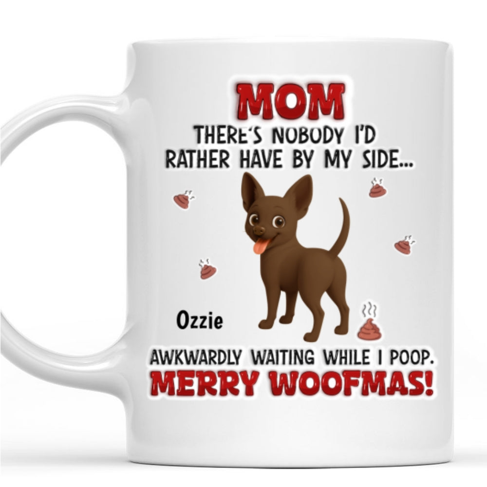 Custom Christmas Birthday Gifts For Dog Lovers • While I Am Pooping - Personalized 3D Inflated Effect Mug