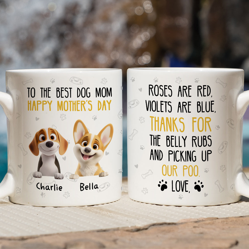 Custom Mother's day Birthday Gifts For Dog Mom, Dog Lovers • Picking Up Our Poo - Personalized Coffee Mug