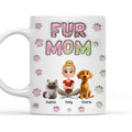 Custom Christmas Birthday Gifts For Dog Mom, Dog Lovers • Fur Mom Lovely Chibi - Personalized 3D Inflated Effect Mug