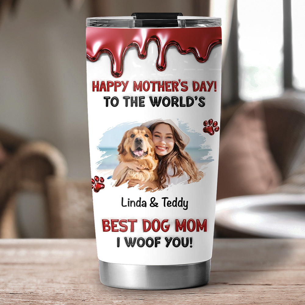 Custom Photo Mother's day Birthday Gifts For Dog Mom, Dog Lovers • Dog Mom Special Day Photo - Personalized Tumbler