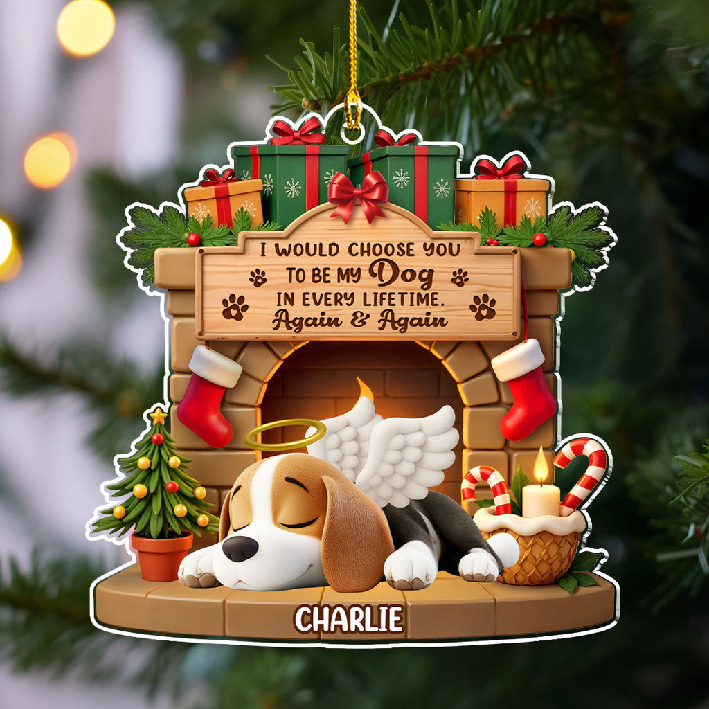 Custom Christmas Memorial Sympathy Gifts For Dogs, Cats • Your Forever Home - Personalized Acrylic Ornament