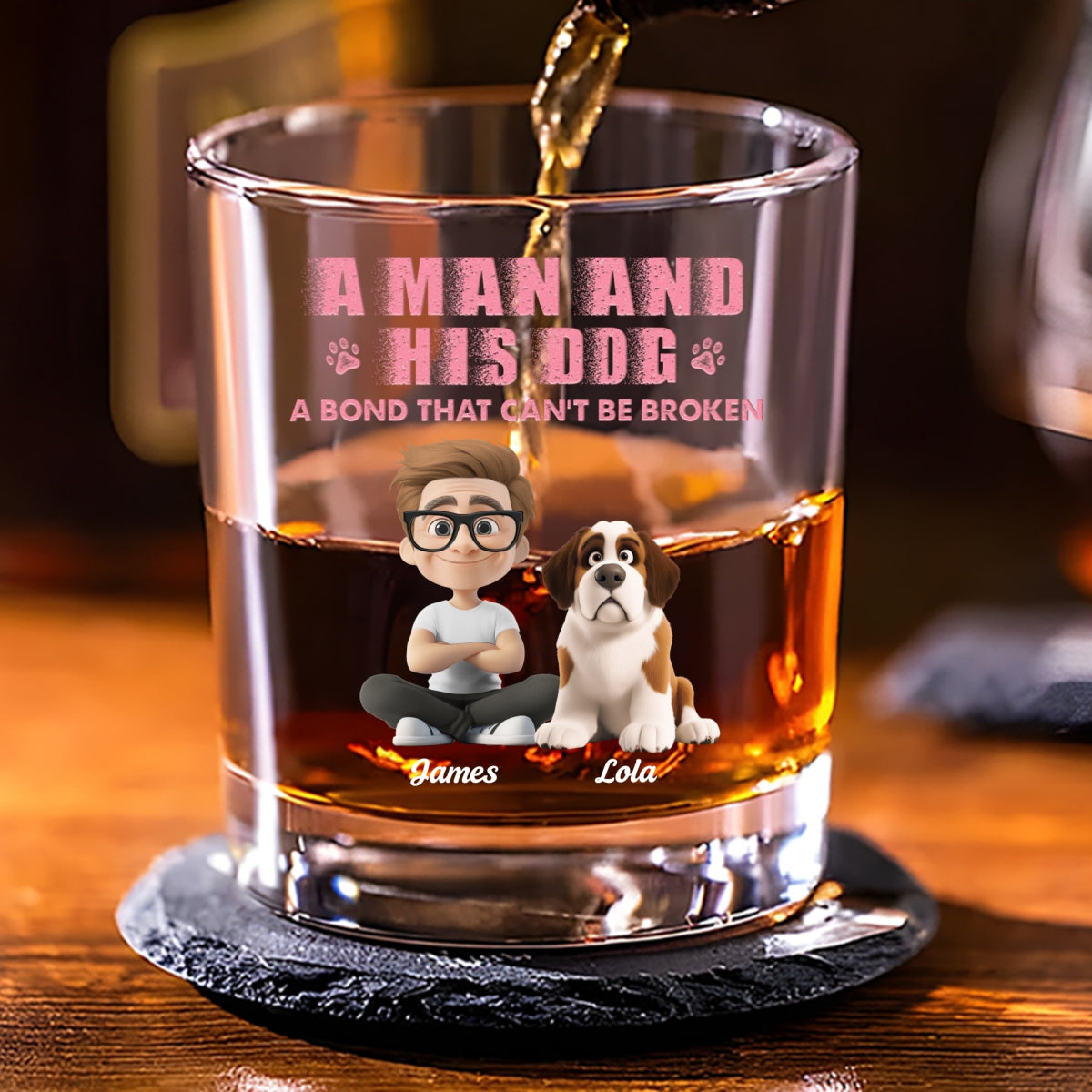 Best Parent To Me - Personalized Whiskey Glass