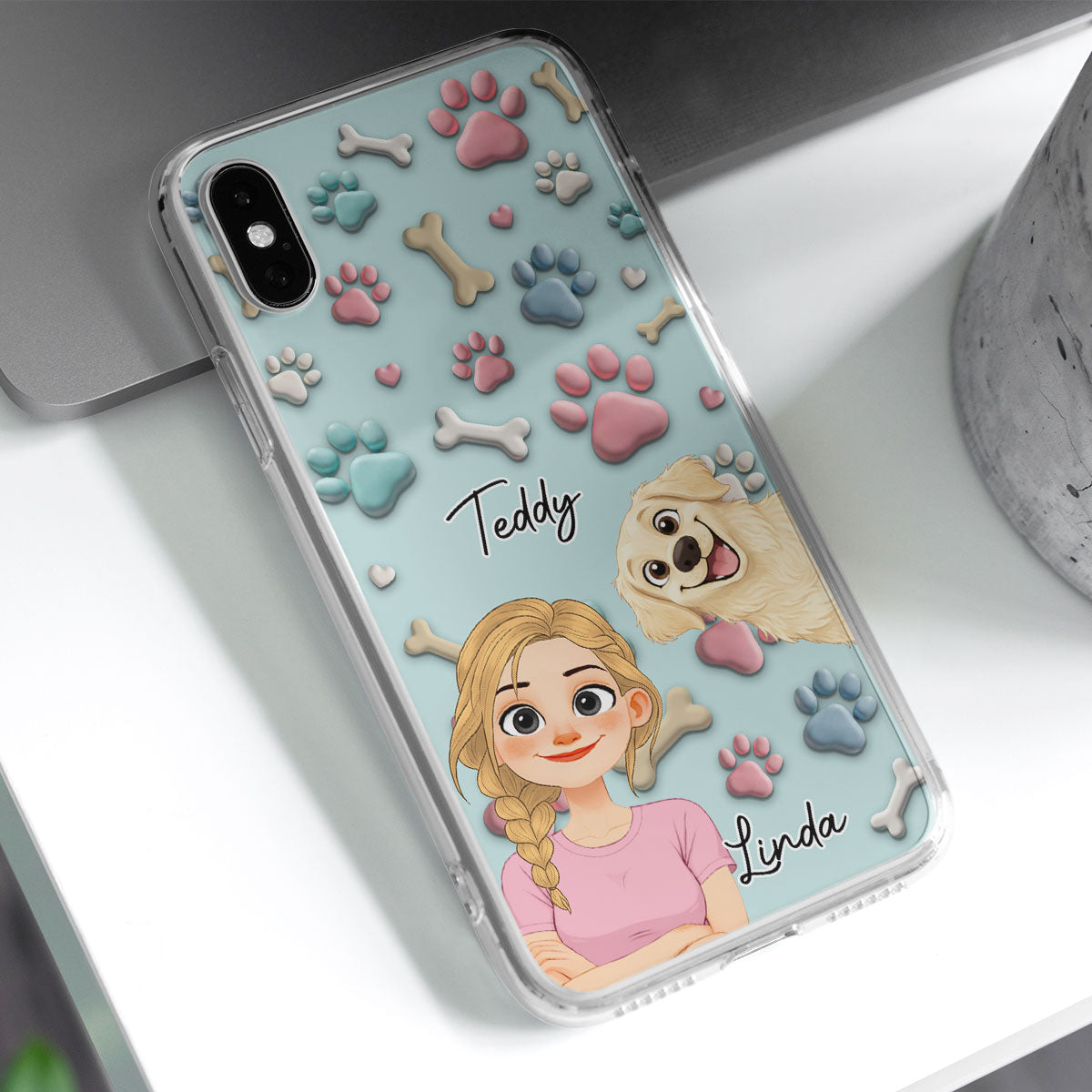 Dog And Human Cartoon New Style - Personalized Phone Case