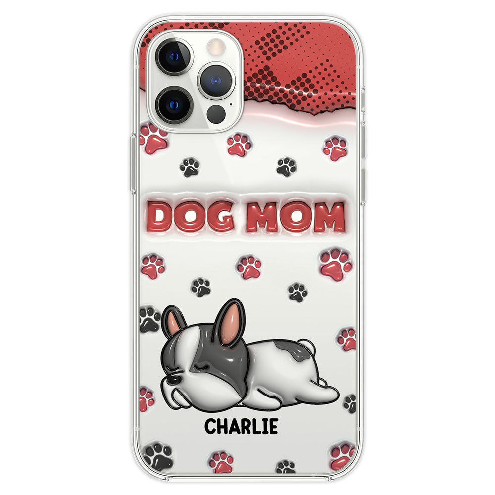 Dog Mom Version 2 - Personalized 3D Inflated Effect Phone Case