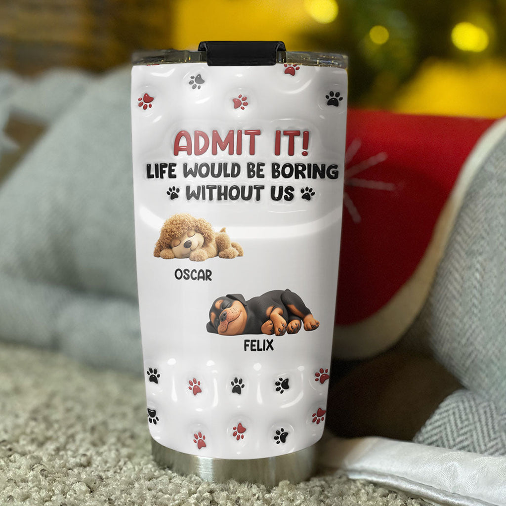 Custom Mother's day Birthday Gifts For Dog Mom, Dog Lovers • Lovely Dog Baby - Personalized 3D Inflated Effect Tumbler