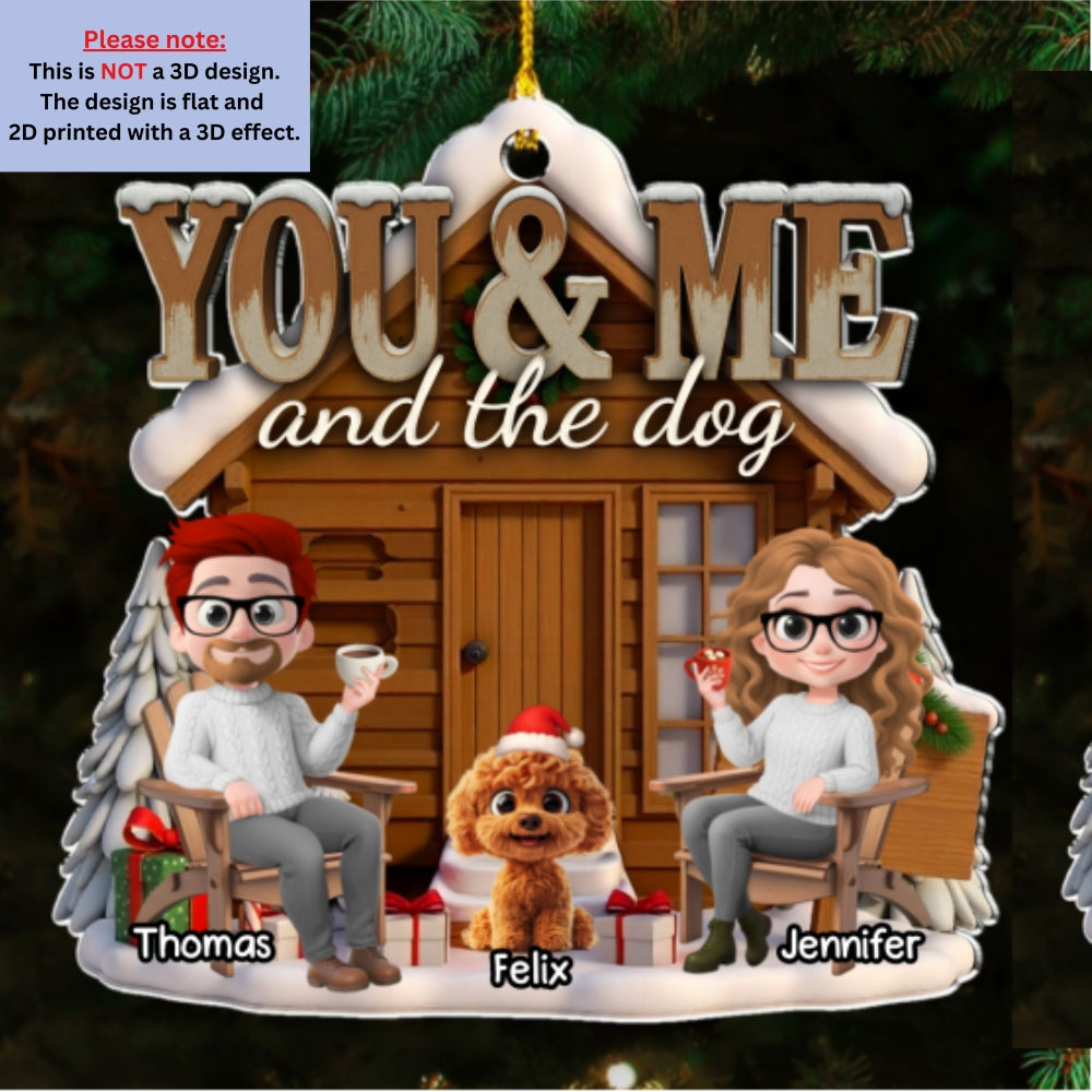 Custom Christmas Decor Home Birthday Gifts For Pet Lovers • You Me And Our Pup - Personalized Acrylic Ornament
