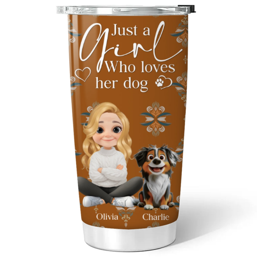 Custom Christmas Birthday Gifts For Dog Mom, Dog Lovers • Stay Here With Dogs - Personalized Tumbler