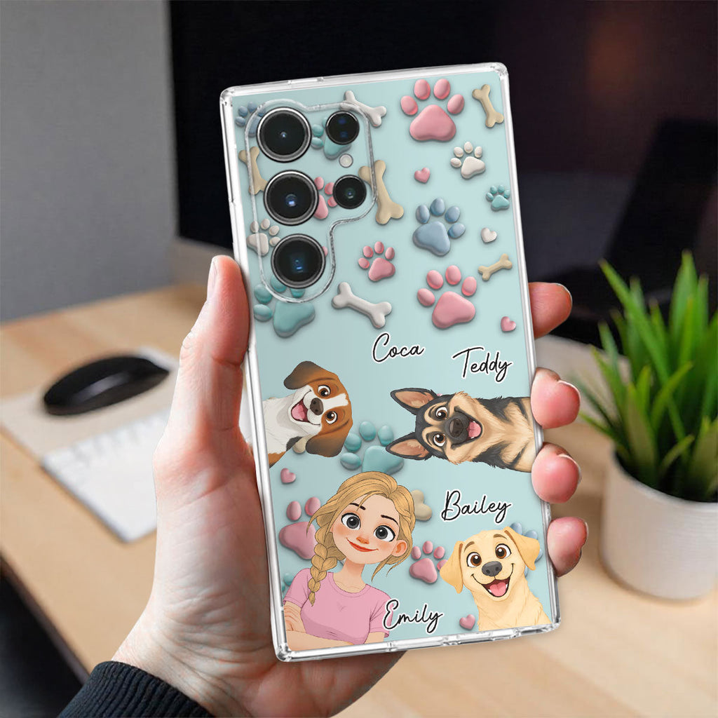 Dog And Human Cartoon New Style - Personalized Phone Case