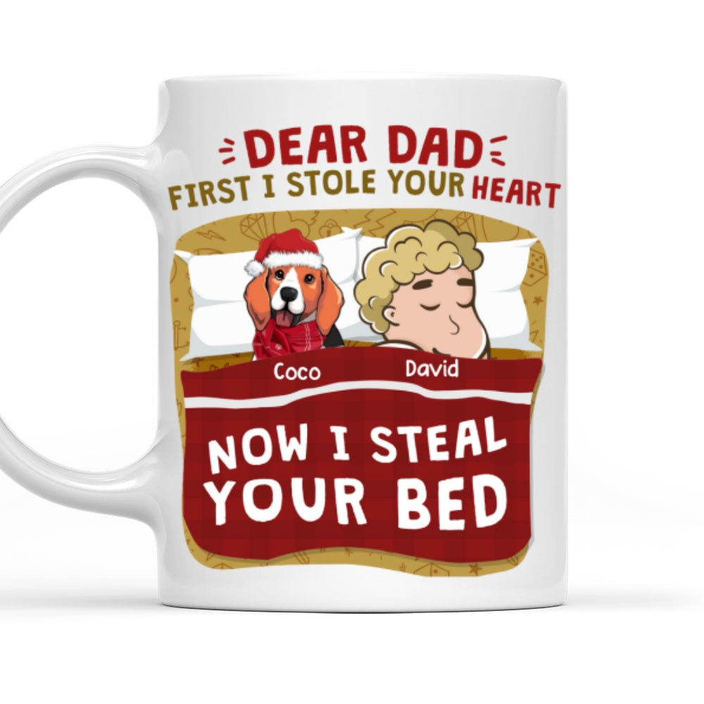 Custom Christmas Birthday Gifts For Dog Lovers • Dog Mom Dad I Stole Your Heart - Personalized Coffee Mug