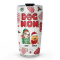 Custom Mother's day Birthday Gifts For Pet Mom, Pet Lovers • Dog Mom Christmas Cake - Personalized 3D Inflated Effect Tumbler