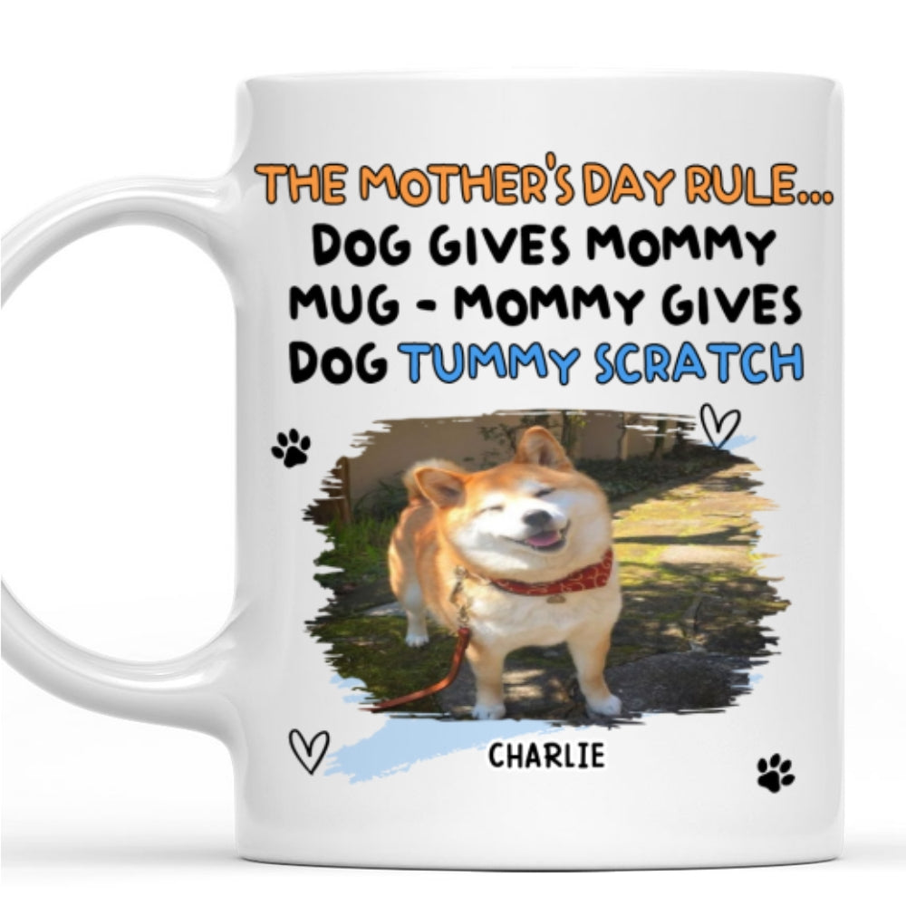 Custom Photo Mother's day Birthday Gifts For Dog Mom, Dog Lovers • This Is My New Rule Photo - Personalized Coffee Mug