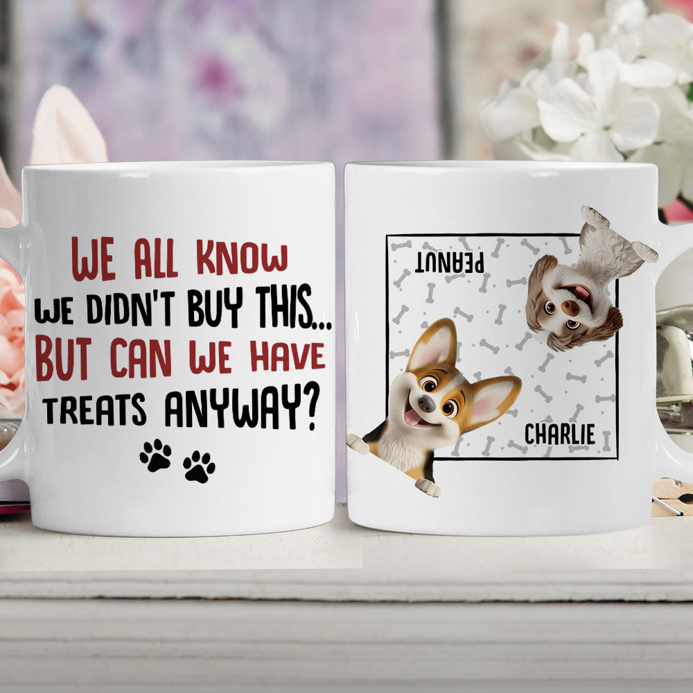 Custom Mother's Father's day Birthday Gifts For Dog Lovers • Can We Have Treats - Personalized Coffee Mug